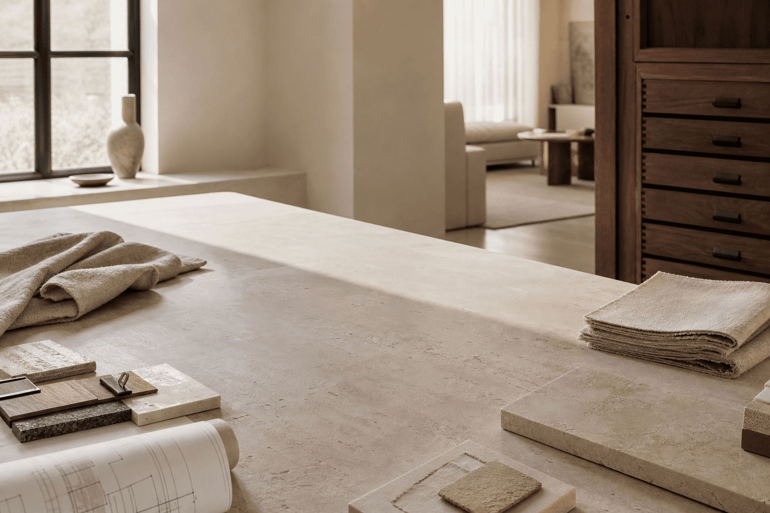 Interior design materials and studio references