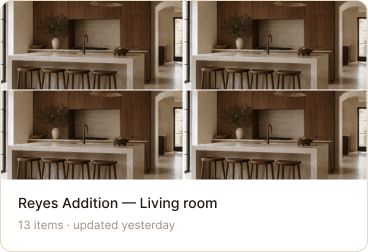 Reyes Addition mood board in NYA